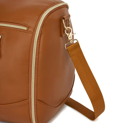 2-in-1 Vegan Leather Garment Duffel Bag with Roller